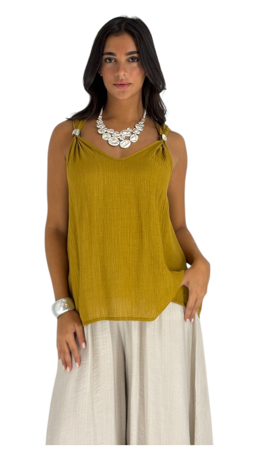 Aroura Mustard Top