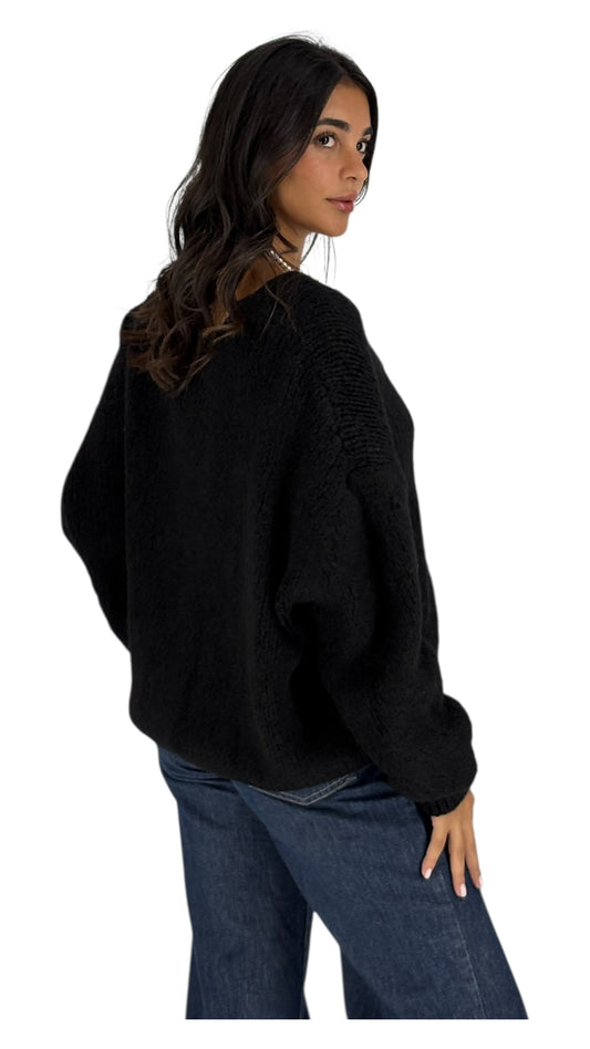 Elio Black Cardigan