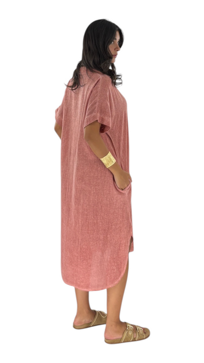 Nuha Salmon Dress