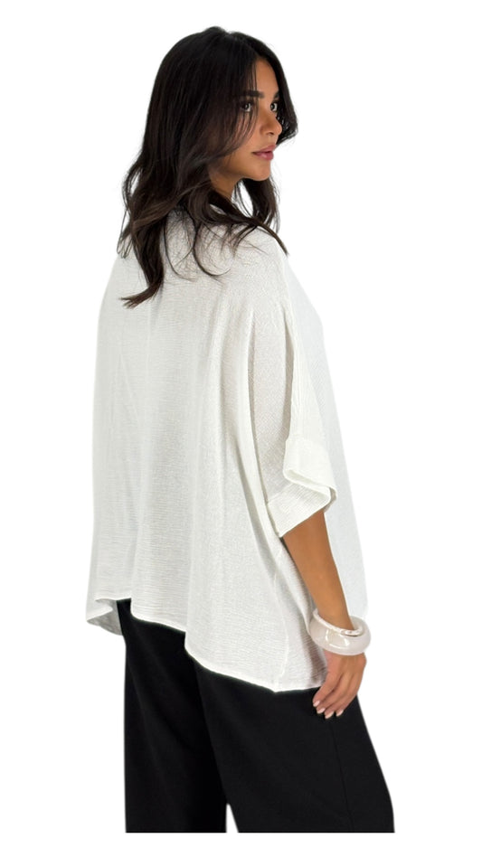 Deja White Cardigan