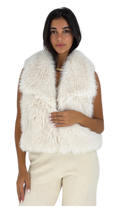 Elida White Vest