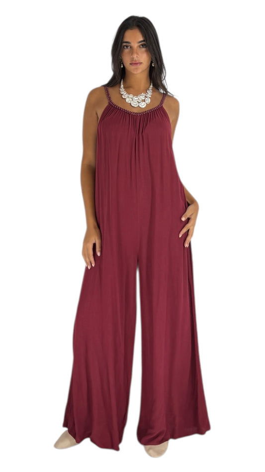 Ozzy Maroon Jumpsuit