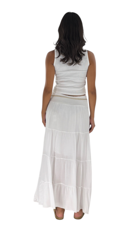 Rahaf White Skirt