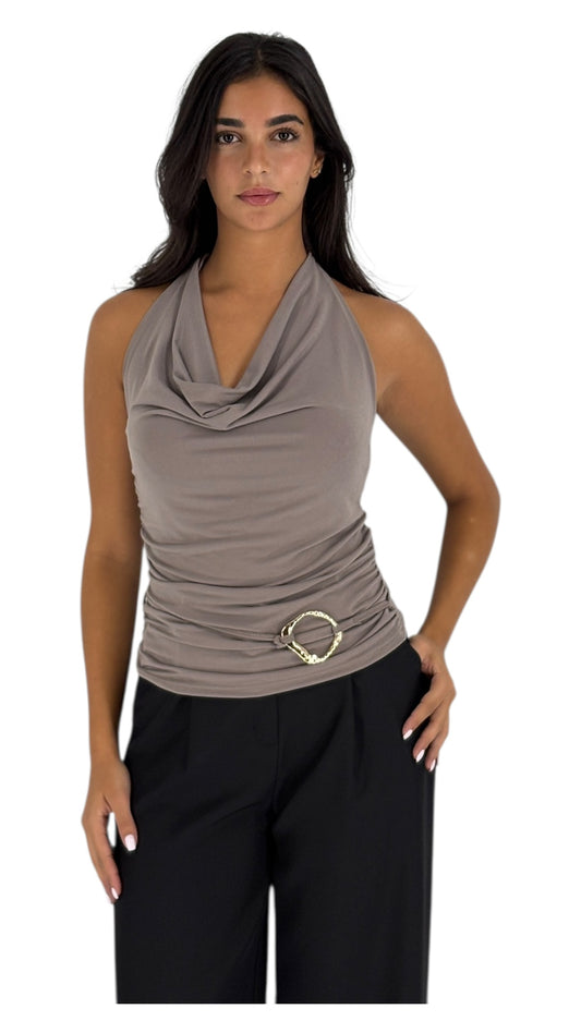 Handa Taupe Top