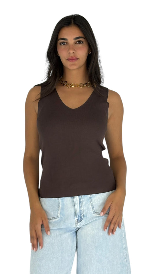 Noelle Brown Top