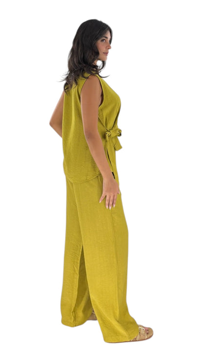 Eleni Chartreuse Pants