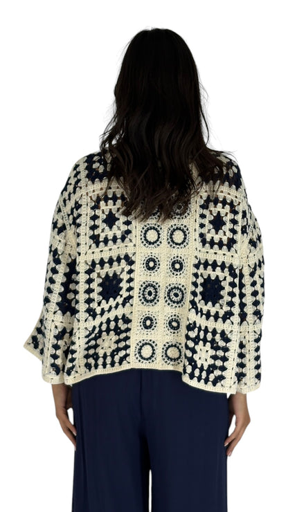 Yomna Navy Cardigan