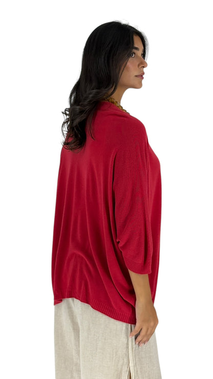 Komal Red Cardigan