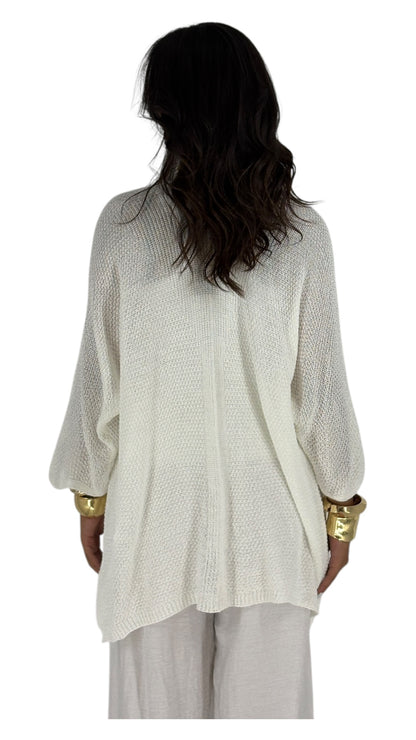 Jehan White Cardigan