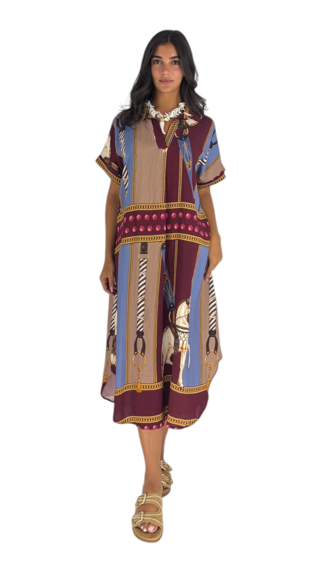 Horse Maroon Dress