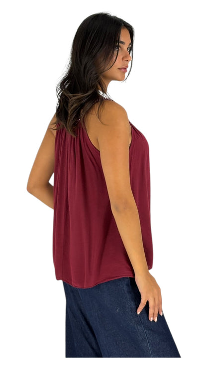 Zosia Maroon Top