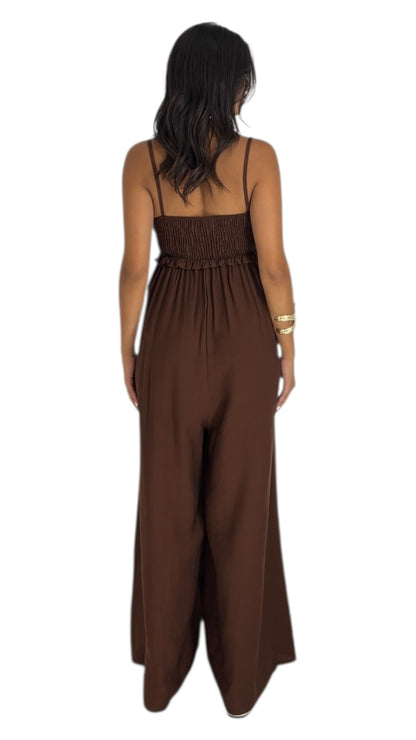 Sunniva Brown Jumpsuit