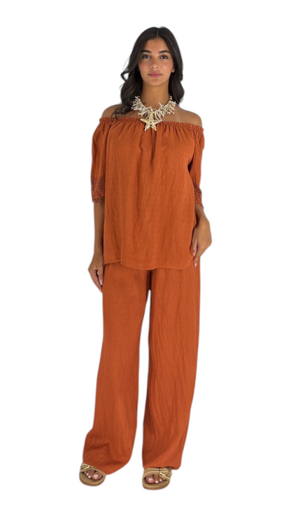 Liz Terracotta Pants