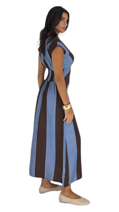 Jade Blue/Brown Dress