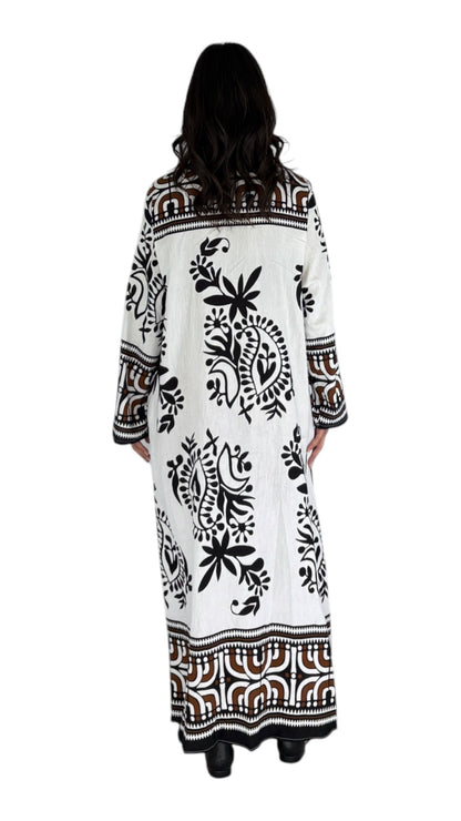 Idal White/Brown Dress