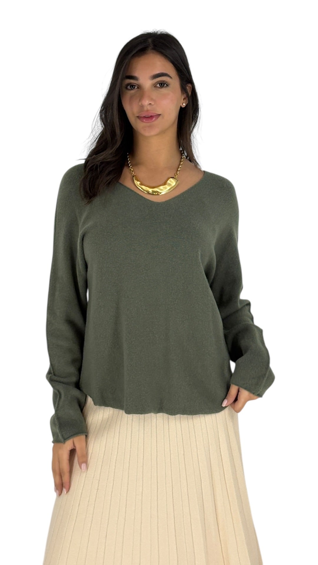 Carmen Olive Sweater