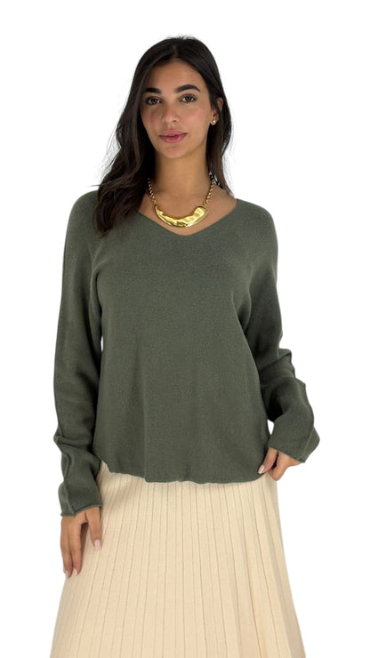 Carmen Olive Sweater