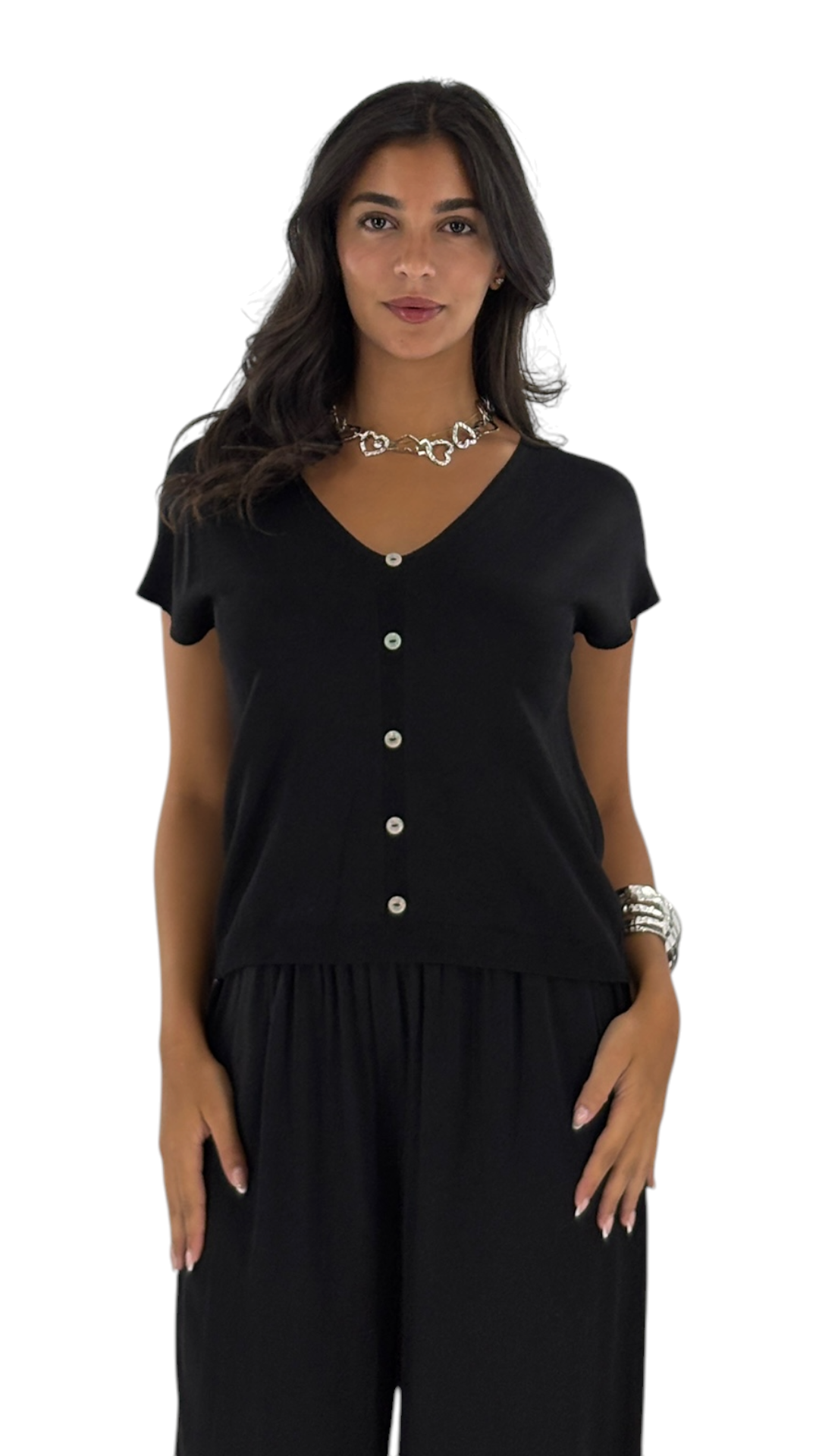 Myrene Black Top