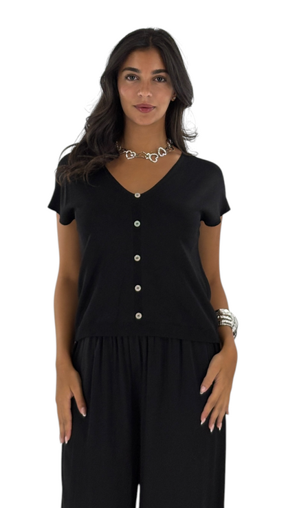 Myrene Black Top