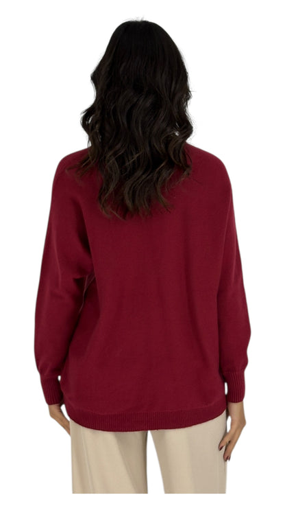 Andria Maroon Sweater