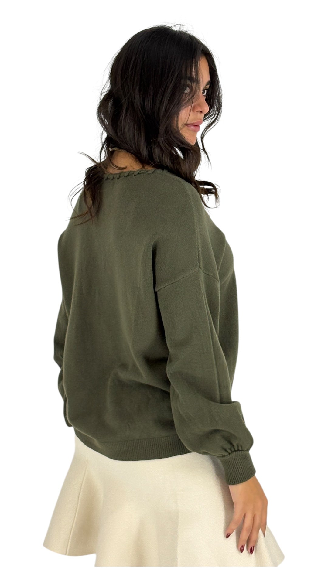 Manal Olive green Sweater