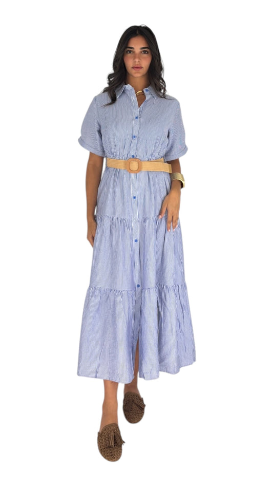 Cerise Navy/White Dress