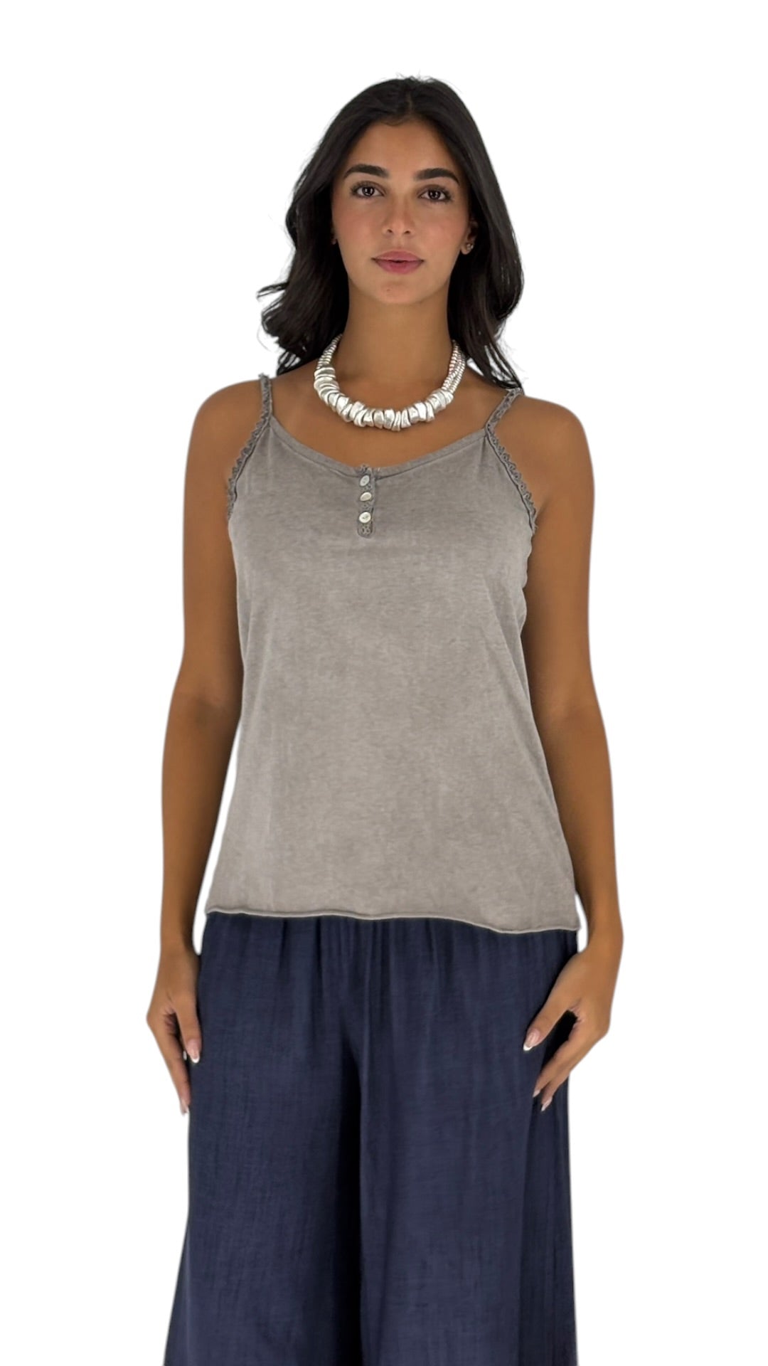Ghaleb Taupe Top