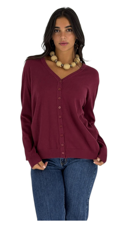 Troy Maroon Cardigan