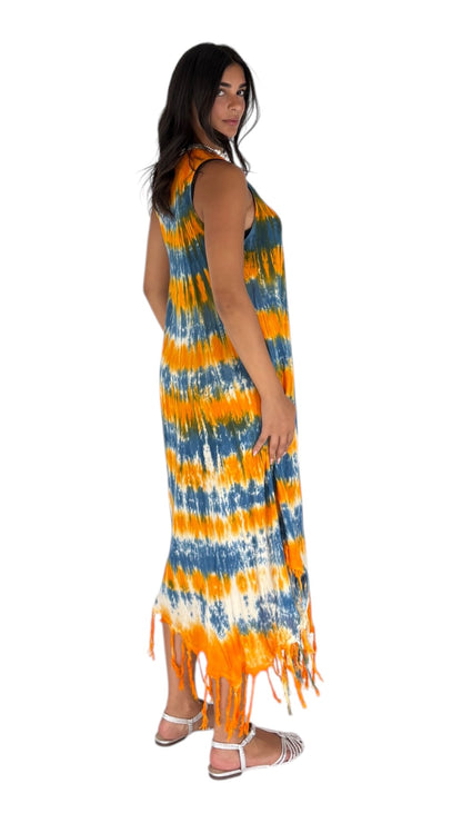 Rendar Otrange/ Turquoise Dress