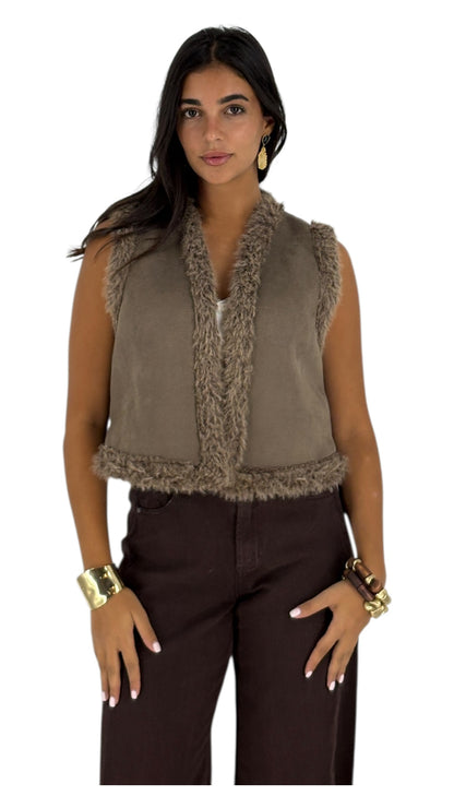 Meral Taupe Vest