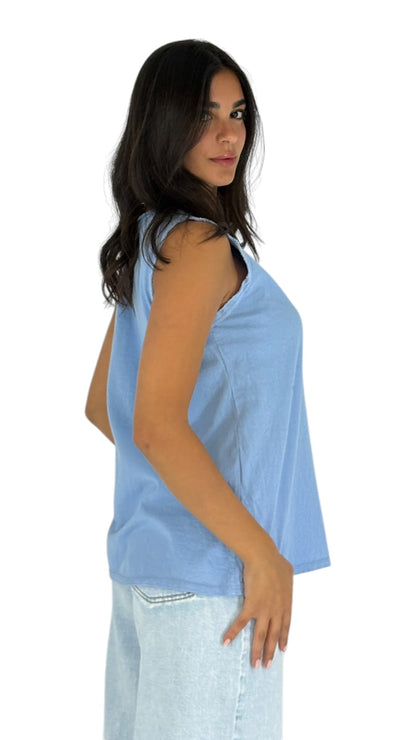 Maribel Blue Top
