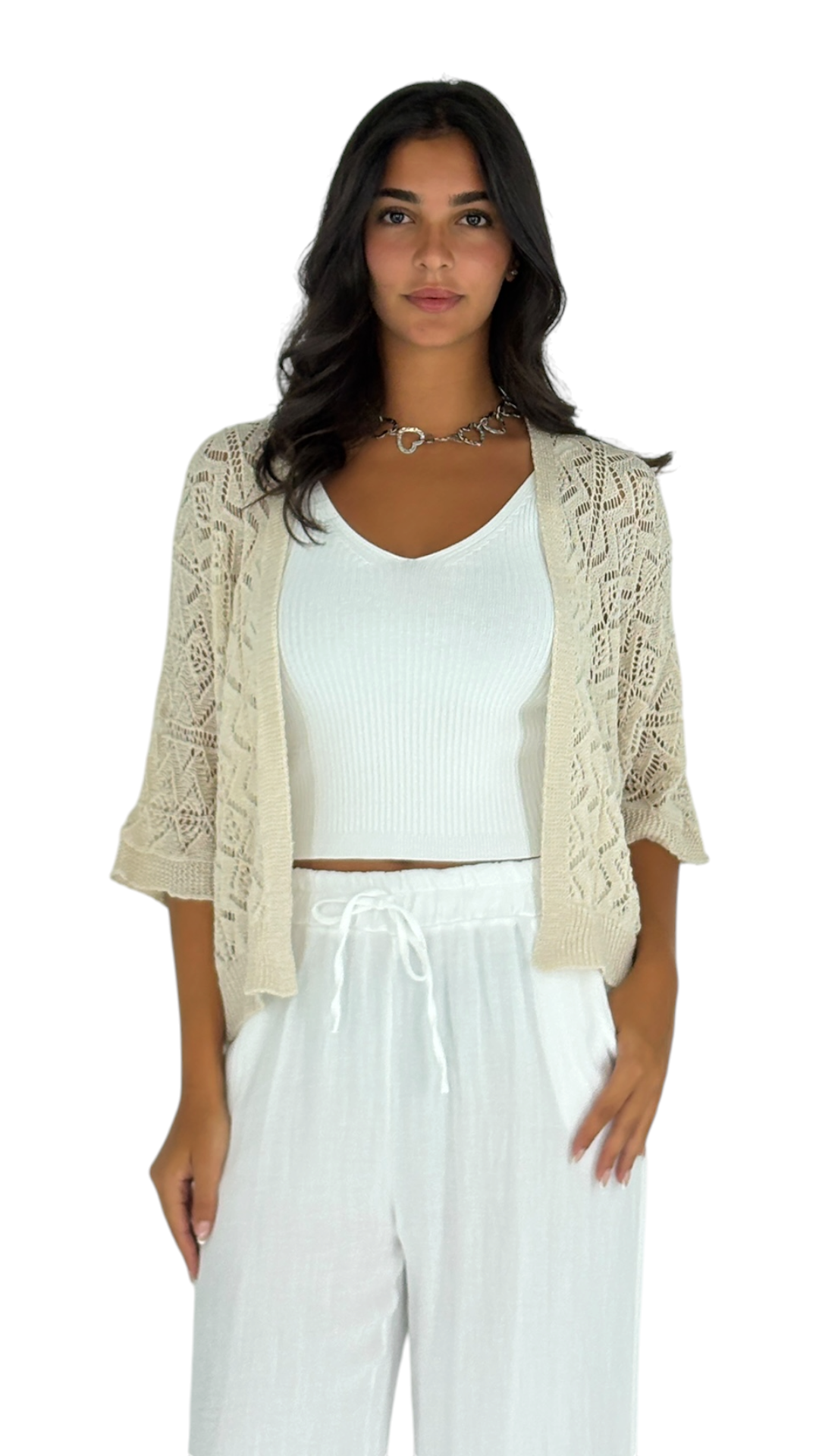 Mais Beige Cardigan