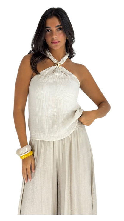 Susie Cream Top