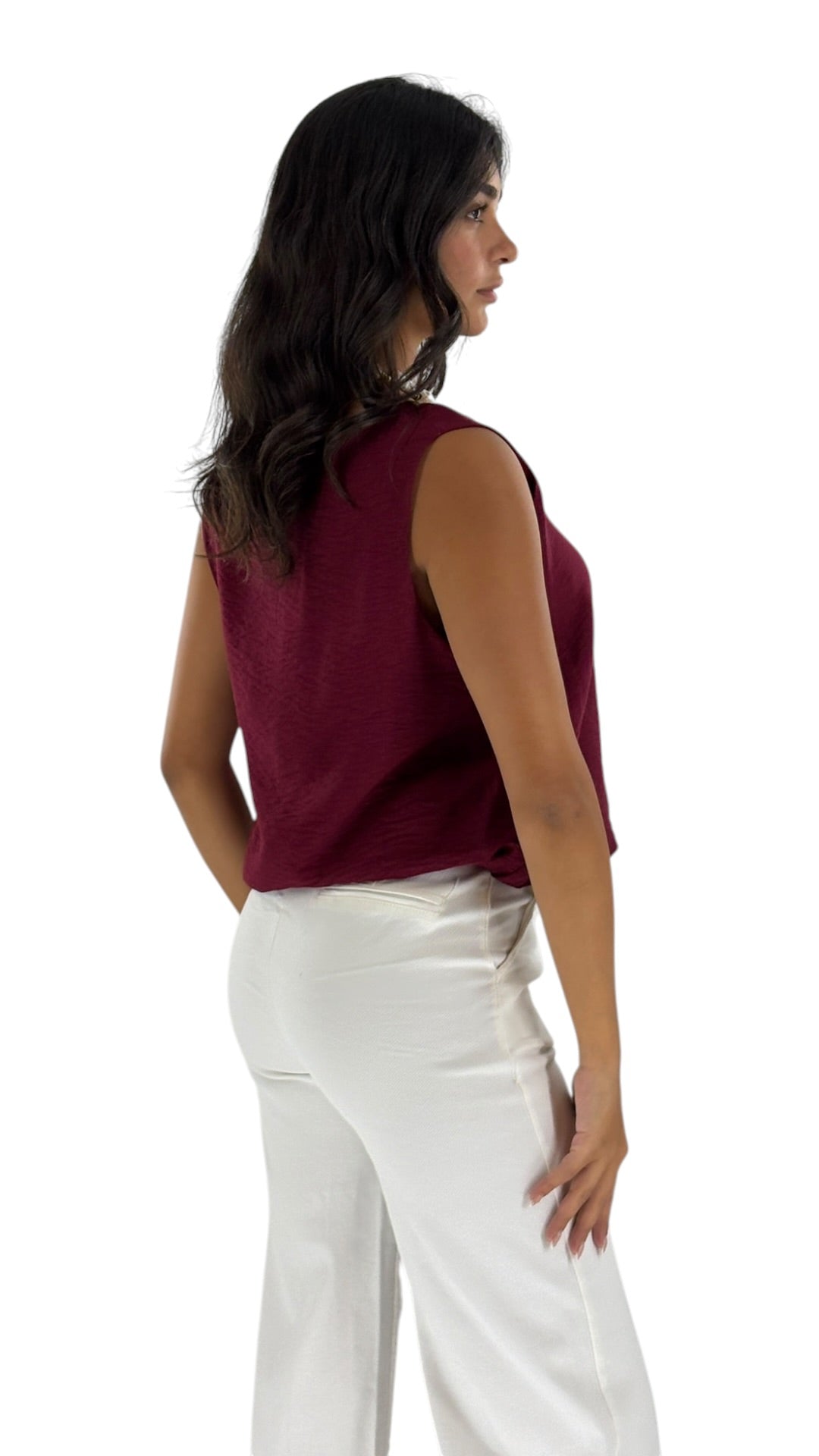 Merna Maroon Top