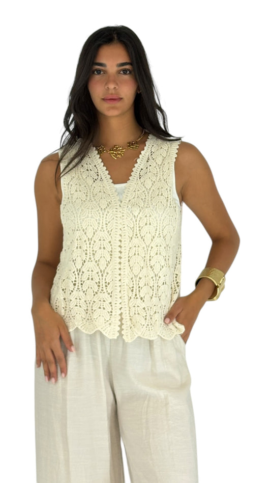 Edie Beige Vest