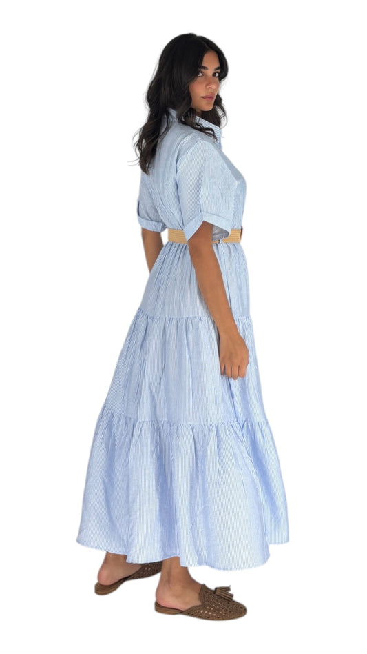 Cerise Blue/White Dress