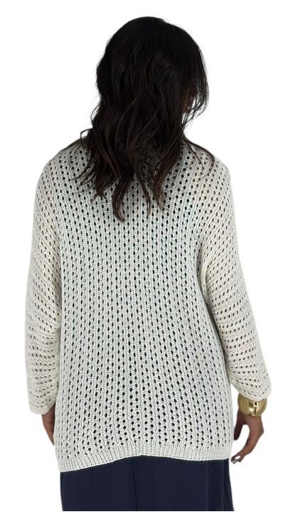 Zane White Cardigan