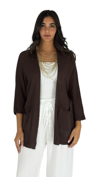 Locs Brown Cardigan