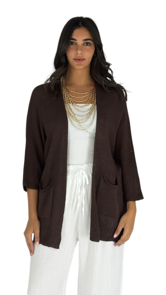 Locs Brown Cardigan