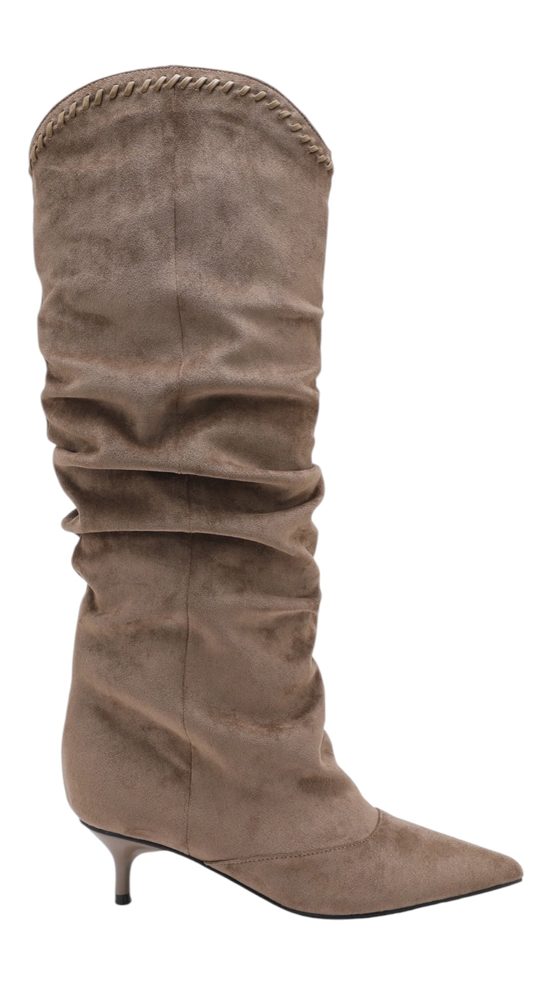 Ruched Pointed Toe Boots