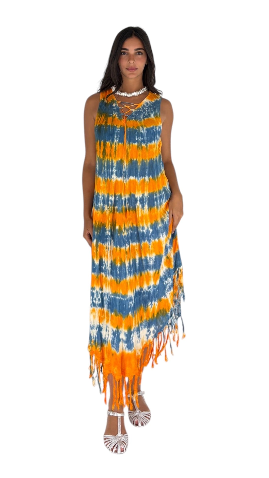 Rendar Otrange/ Turquoise Dress