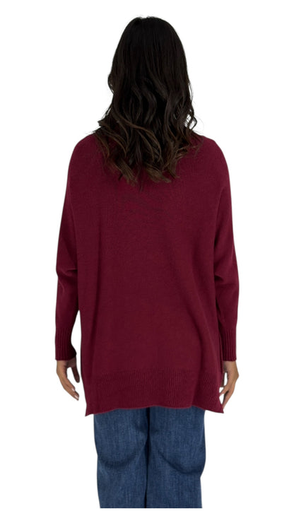 Amanda Burgundy Sweater