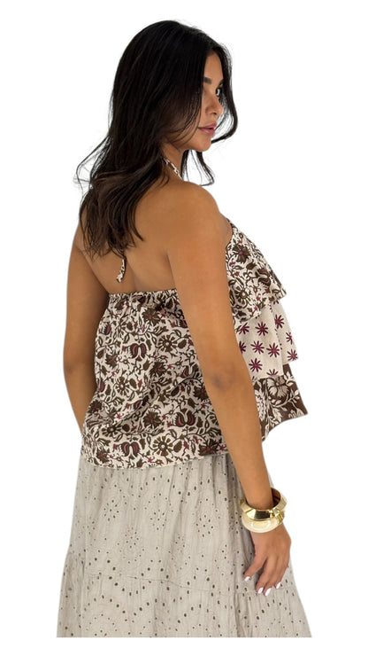 Galia Brown Top