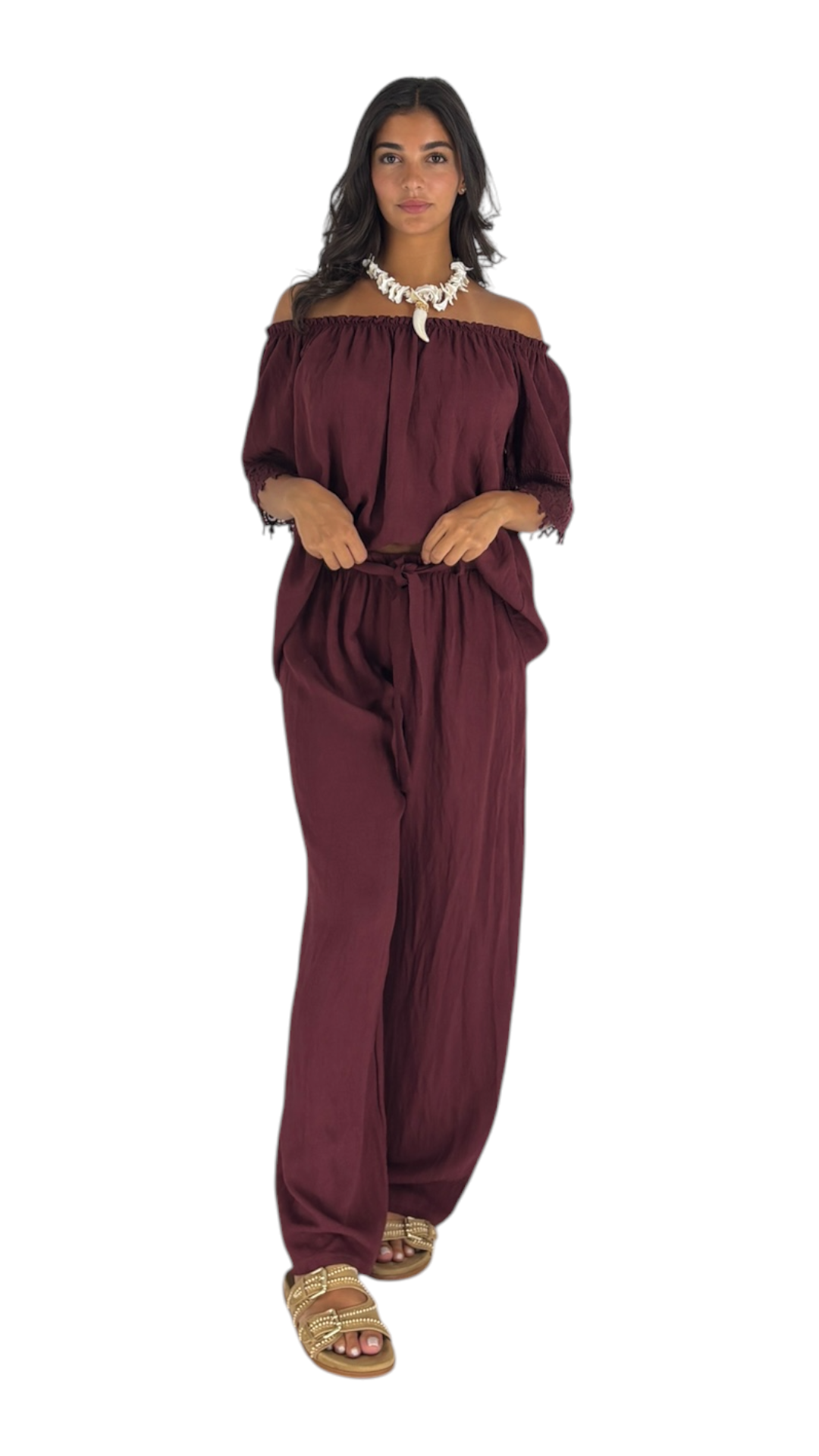 Liz Dark Cherry Pants