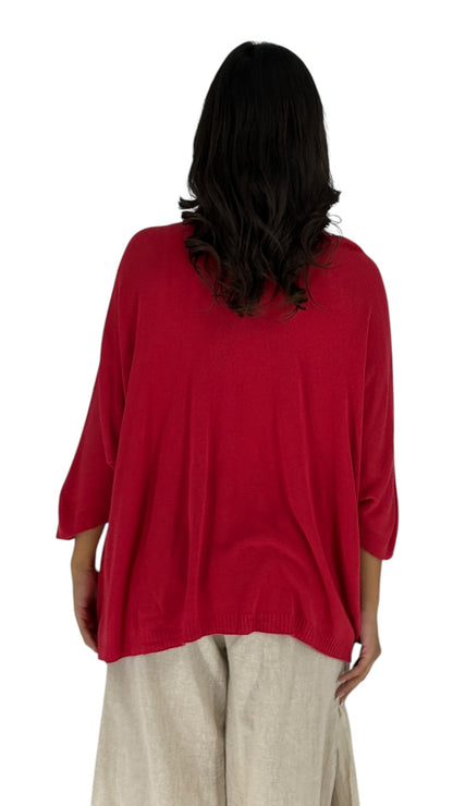 Komal Red Cardigan