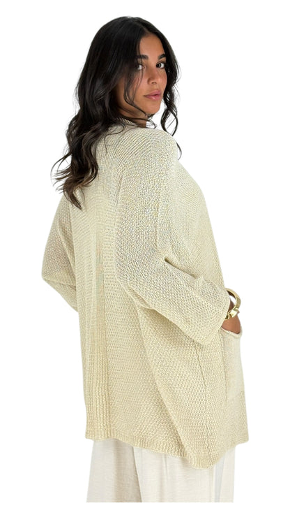 Jehan Beige Cardigan