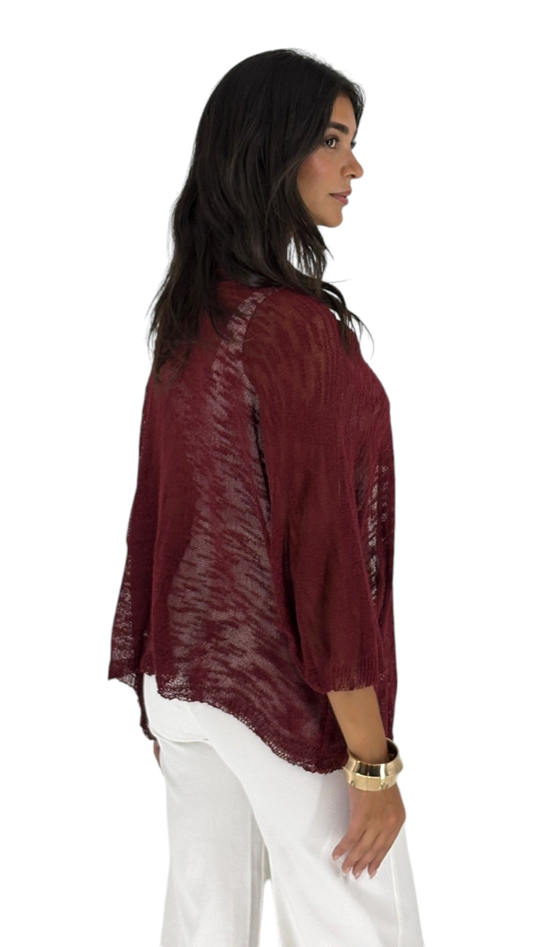 Albina Burgundy Cardigan