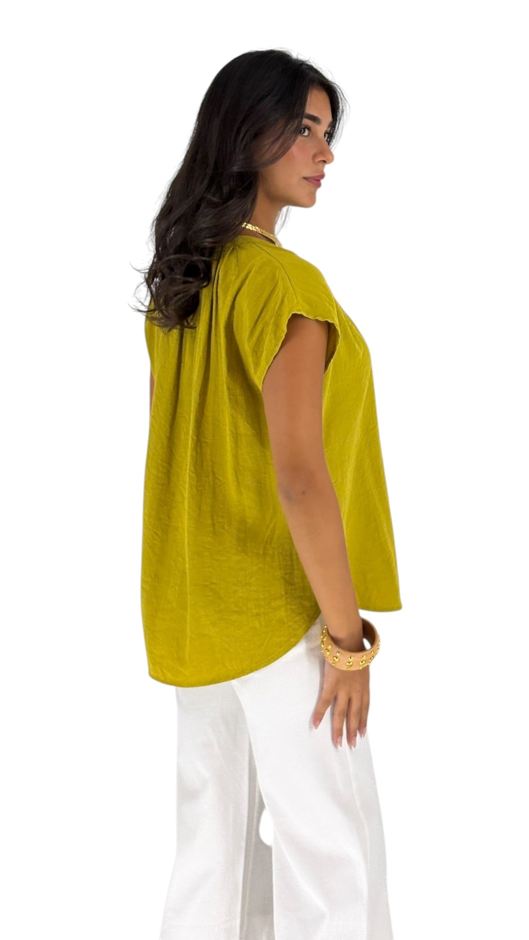 Tulipan Chartreuse Top