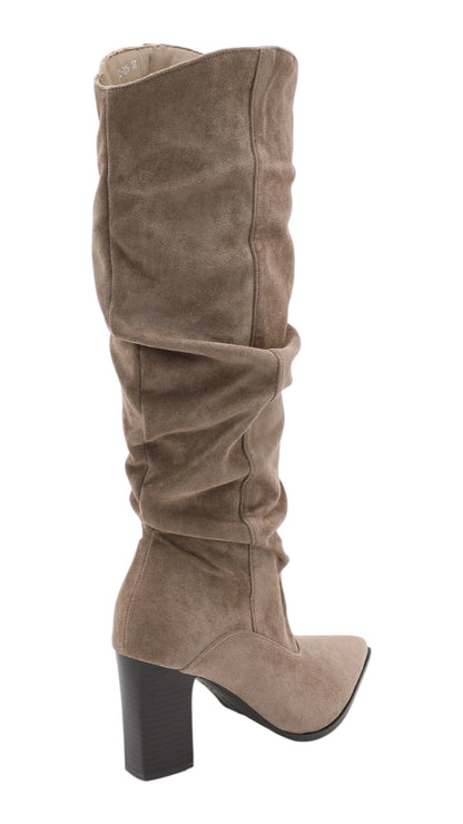 Julan High-Heeled Ruched Boots