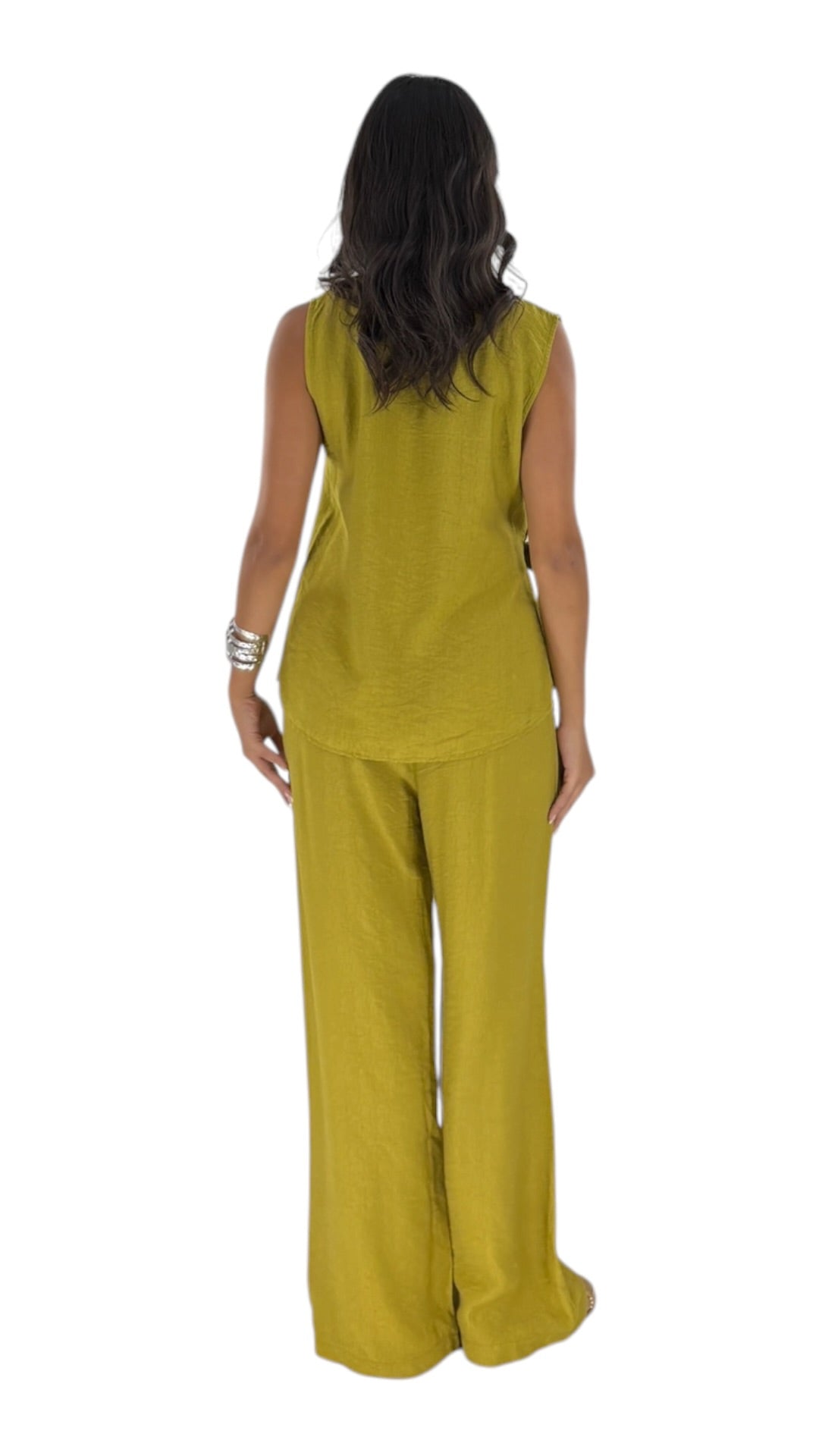 Eleni Chartreuse Pants